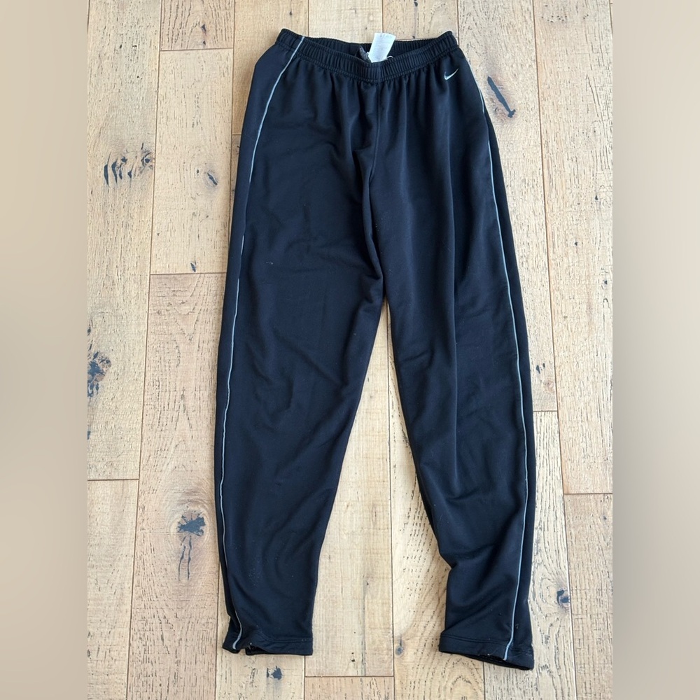 Nike Black Kids Sweatpants with White Trim